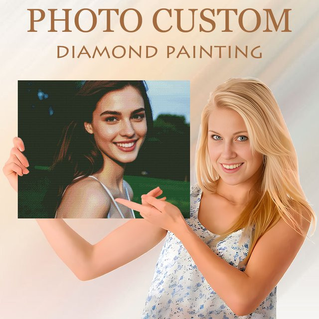 Evershine Personalisiertes 5D-Diamantgemälde mit eigenem Foto als individuelles Diamantmosaik in Mehrfarbig - Bild 1