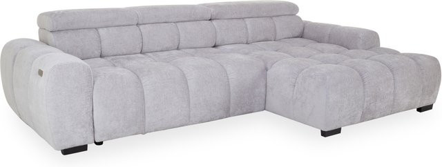 Polsterecke HARPER WIELE in Grau mit elektrischer Motorfunktion und Stoffbezug, Breite: 168 cm, Tiefe: 130 cm, Höhe: 97 cm - Bild 1