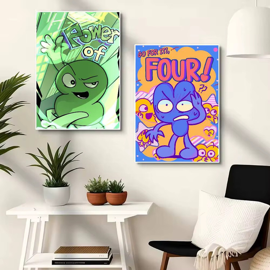 Wandposter BFDI Battle For Dream Island Cartoon Motiv als selbstklebender wasserfester Papier Aufkleber zur Wanddekoration - Bild 4