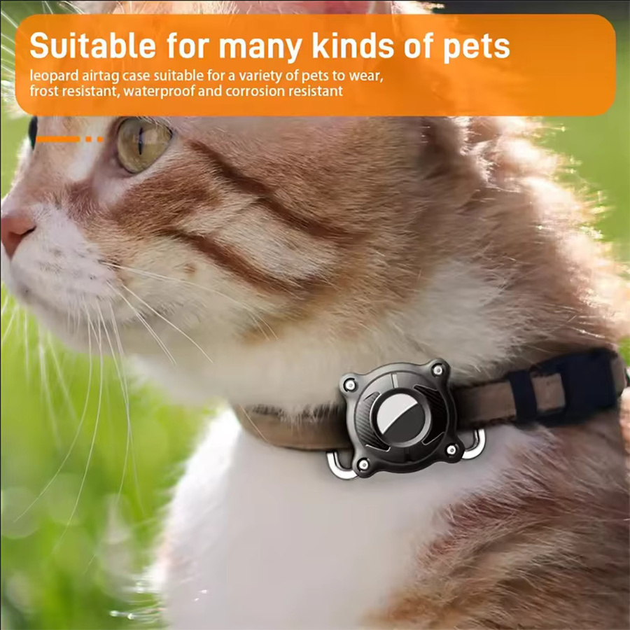 Apple Airtag Hundehalsbandhalter Wasserdichte Hülle in Schwarz mit abnehmbarer Metallschlaufe - Bild 4