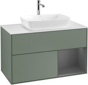 V&B Waschtischunterschrank Finion 100 in Weiß matt lackiert, B/T/H: 100 x 50,1 x 50,1 cm - Bild 1