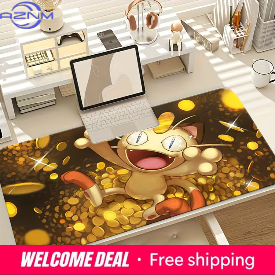 Potdemiel Gaming-Mauspad Treasure Gold Coin Meowth in Gold und Multicolour - Bild 3