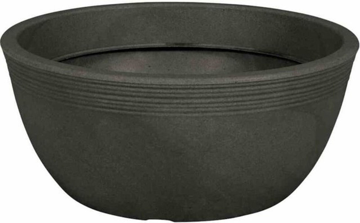 Siena Garden Pflanzschale Malaga Anthrazit aus Polyethylen, Durchmesser: 48 cm, Höhe: 22 cm - Bild 2