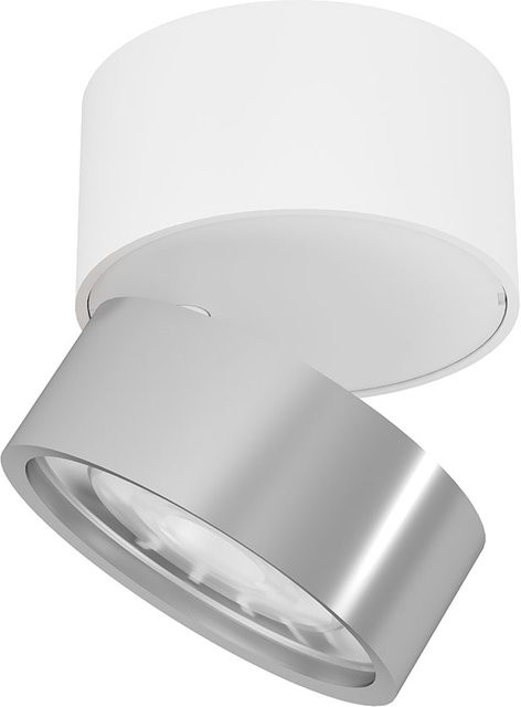 LUX-IT Swing 75 Round LED-Deckenstrahler 1-flammig, Weiß und Silber, Warmweiß 3000K - Bild 1