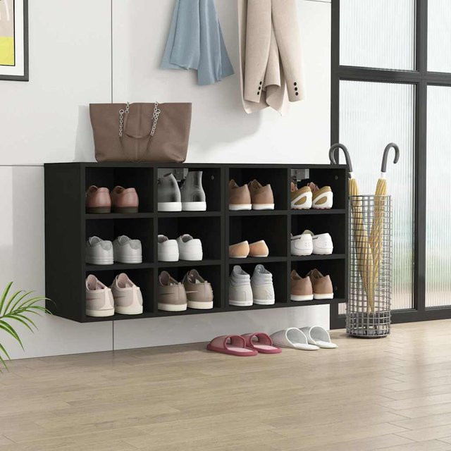 vidaXL Schuhschränke 2er Set Schwarz mit Belüftung B/T/H: 52,5 x 30 x 50 cm - Bild 2