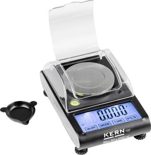 Kern Taschenwaage TGD 50-3C in Schwarz mit 50g Wägebereich und 1 mg Ablesbarkeit - Bild 1