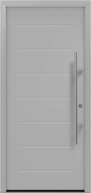 EcoStar Haustür Isopro Secur IPS 015 Weißaluminium B: 110 cm, H: 210 cm, DIN Rechts - Bild 1