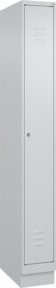 C+P Spind Classic PLUS Garderobenschrank mit Sockel, 1 Abteil, Grau, H x B x T: 195 x 25 x 50 cm - Bild 1