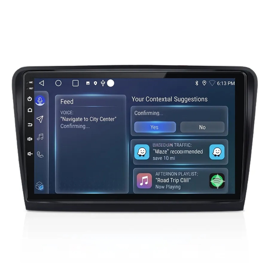 Junsun 10 Zoll Autoradio für Skoda Superb 2 (2008 bis 2013) mit Bluetooth und GPS in Schwarz - Bild 2