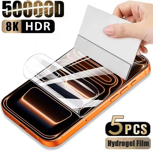 HD Hydrogel Displayschutzfolie für Apple iPhone 11 bis iPhone 17 Pro Max transparent mit vollständiger Abdeckung - Bild 1