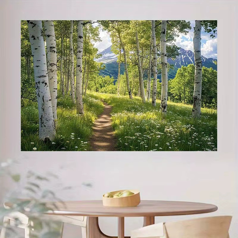Dekorativer Hintergrundstoff mit Naturmotiven in Multicolour für Partys und Feiern - Bild 3