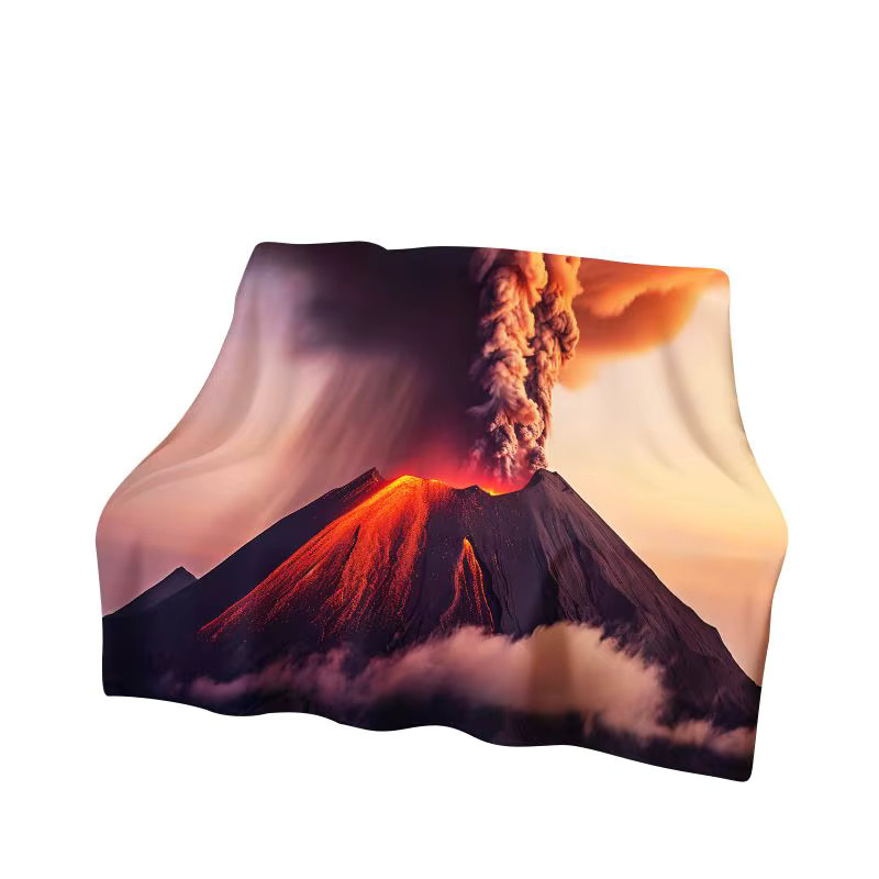 Faviora Flanelldecke mit 3D-Vulkan-Flammen-Lava-Design, weiche und warme Wurfdecke in Multicolour, B/B/H: 150 x 135 x 0 cm - Bild 2