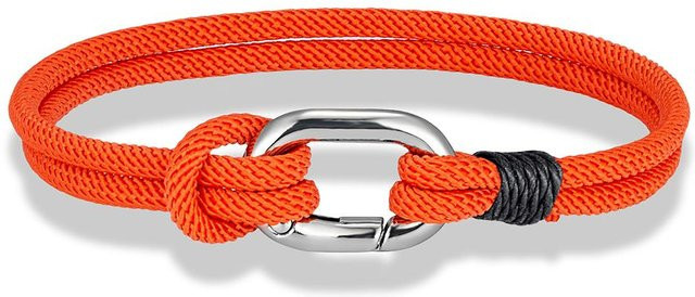 Seilarmband Edelstahl, weiß, 19cm, Herren - Bild 1