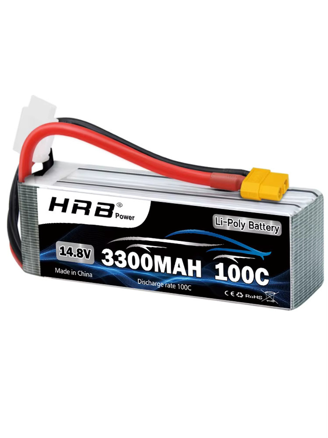 HRB 4S LiPo Akku 14,8 V 3300 mAh 100C mit XT60 Stecker für RC Auto, Lkw, Flugzeug und Drohnen - Bild 6