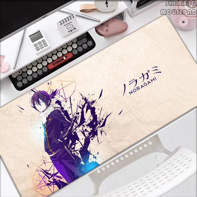 Noragami Night Fight Mauspad mit Muster für Computer und Laptop, rutschfest, B/T: 60 x 30 cm, Multicolor - Bild 1