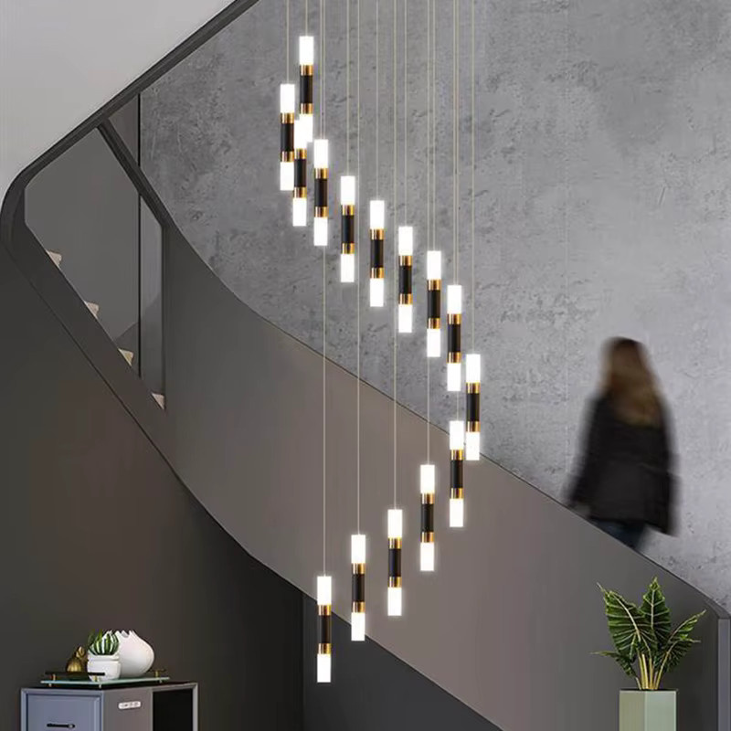 Savenmade Moderne LED-Pendelleuchte aus Metall und Glas für Wohnzimmer und Esszimmer in Gold/Messing oder Schwarz - Bild 2