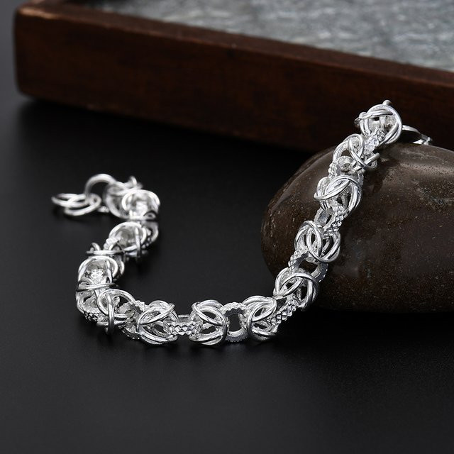 GINSTONELATE Armband, 925 Silber, 8 mm, Herren - Bild 1