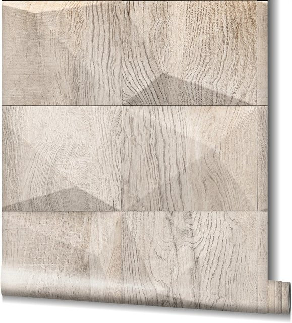 Marburg Vliestapete GZSZ 3D Holzoptik in Weiß, Rolle mit 10,05 m x 0,53 m, FSC-zertifiziert - Bild 1