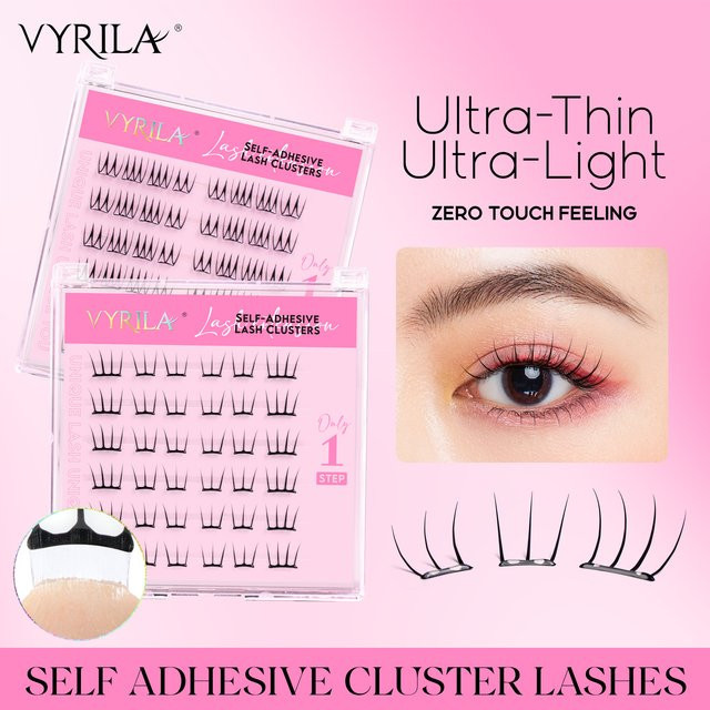 VYRILA Künstliche Wimpern Cluster-Wimpern, Segmentiert, Natürlich - Bild 1