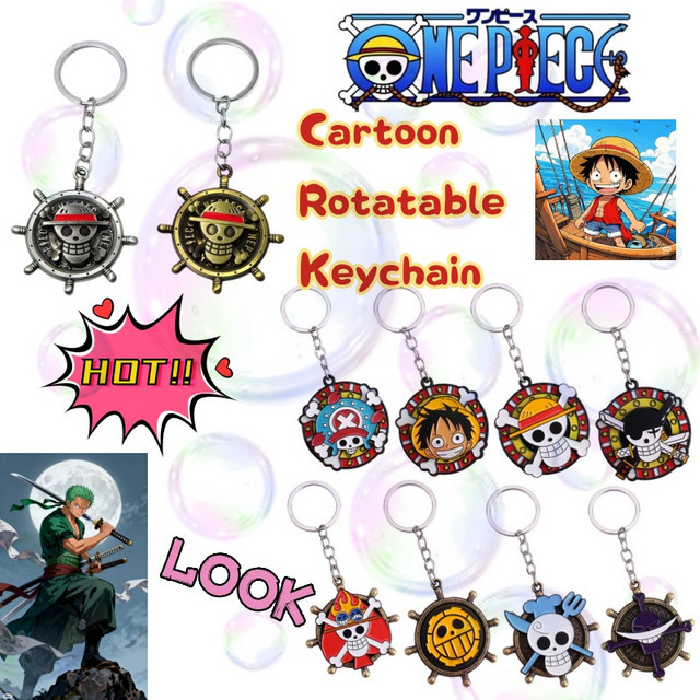 Bandai One Piece Anime-Schlüsselanhänger, Luffy, Acryl und Metall, Unisex - Bild 1