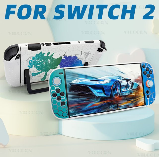 VILCORN Schutzhülle im Legends Z-A Style für Switch 2 Konsolen, Hartschale für NS2 Basis und Dock-Skin, Mehrfarbig - Bild 1