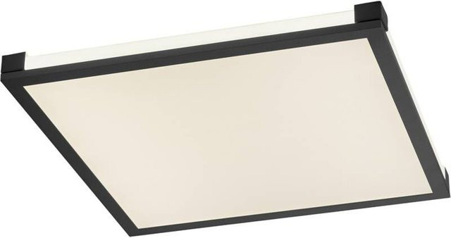 Just Light LED-Deckenleuchte Mario Schwarz aus Metall und Kunststoff, B/T/H: 45 x 45 x 7,1 cm - Bild 1