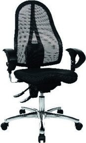 Topstar SITNESS Drehstuhl 15 in Blau/Schwarz mit höhenverstellbaren Armlehnen und Sicherheitsdoppelrollen - Bild 1