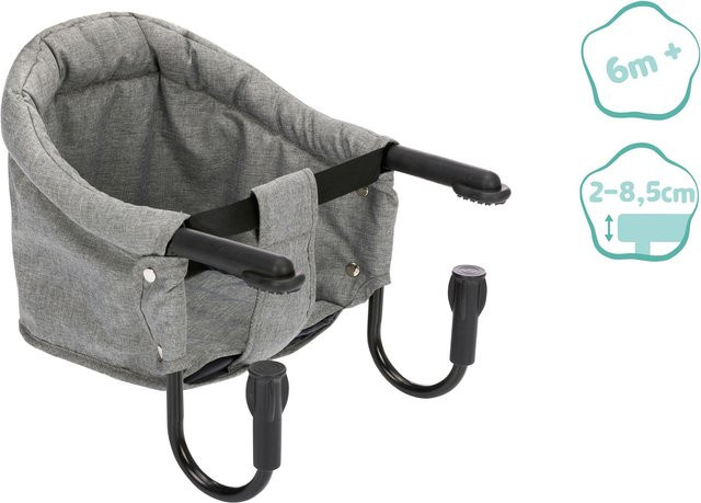 Babycab Tischsitz Flexi in Grau für Tischplatten der Stärke 2-8,5 cm, klappbar und waschbar - Bild 1