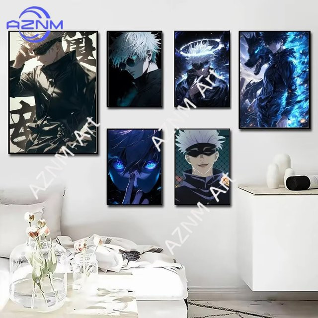 KAYOU Anime Poster Gojo Satoru Jujutsu Kaisen Kunstdruck Illustration für deine Wanddekoration - Bild 1