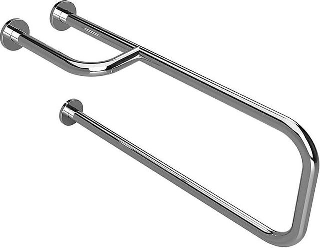 Brillantbad BELP Stützgriff Links Edelstahl poliert in Silber mit Abdeckung, B/T/H: 23,5 x 38,0 x 77,6 cm, 120 kg Traglast für Bad und WC - Bild 1