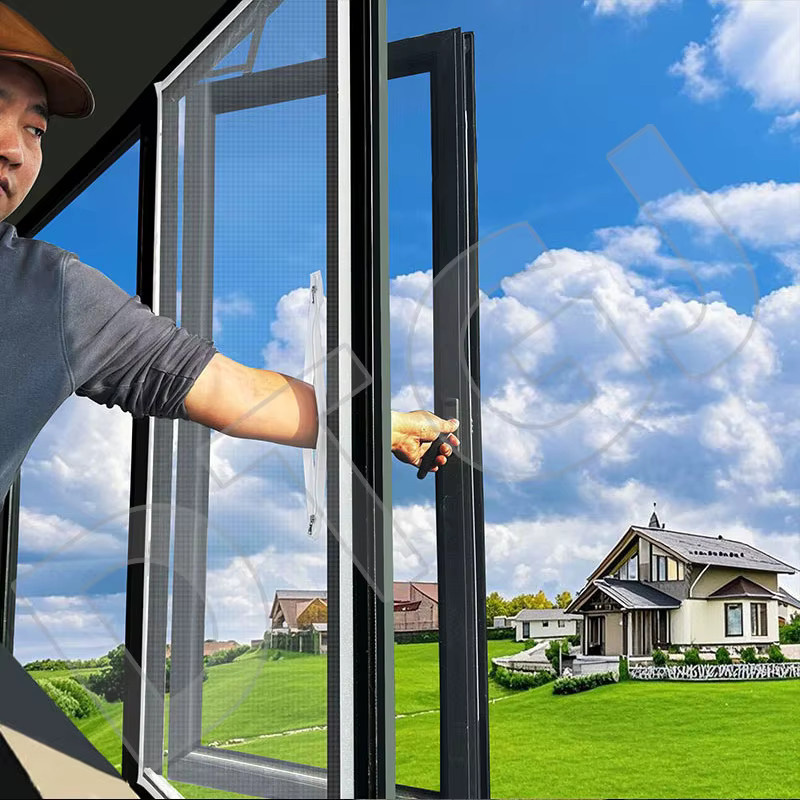 DTGJ Moskitonetz-Fenstergitter mit Reißverschlussgriff aus weißem Tüll und unsichtbarem Fiberglas in Weiß - Bild 2