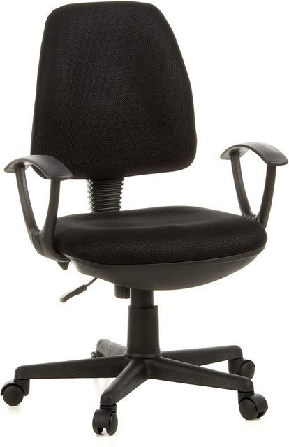 hjh OFFICE Home Office Bürostuhl CITY 10 in Schwarz mit Stoffbezug und Armlehnen - Bild 1