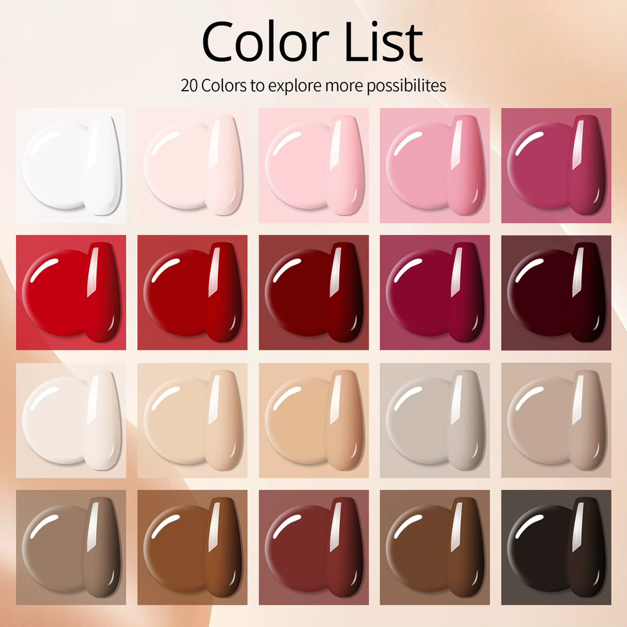 UR SUGAR Gel-Nagellack-Set, 23-teilig, Nude-Rot, 5 ml - Bild 3