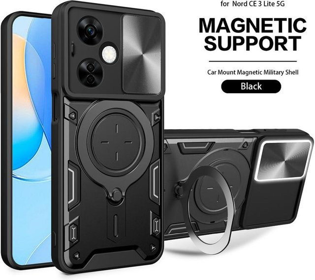 Armor Funda Armor Slide Handyhülle mit Kameraschutz für OnePlus Nord CE 3 Lite 5G in Schwarz - Bild 1