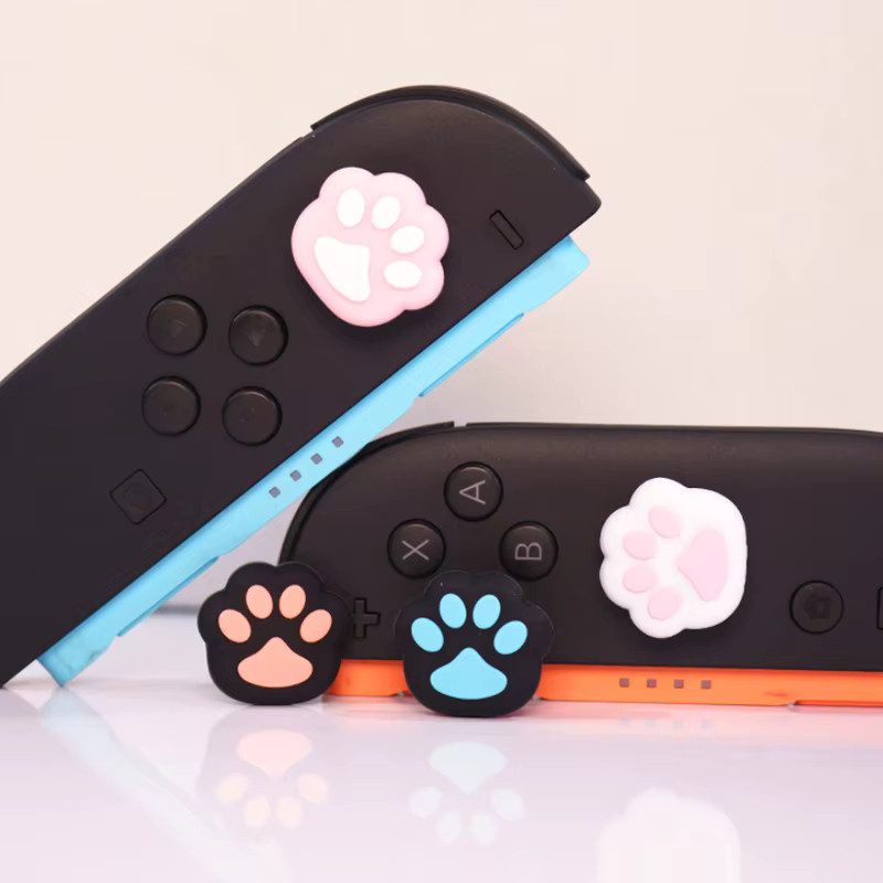 2 Stück Katzenpfoten Soft-Grip-Kappen für Nintendo Switch Joy-Con Controller Thumbstick-Schutzabdeckung - Bild 3