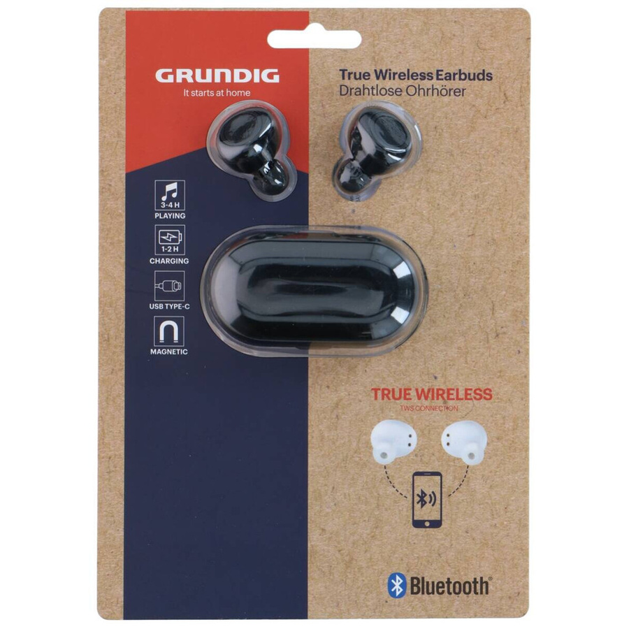 Grundig Bluetooth In-Ear Kopfhörer in Weiß und Schwarz B/H/L: 3,5 x 7 x 2,8 cm - Bild 2