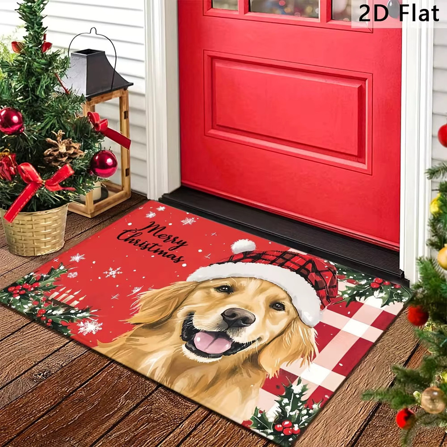 VIKAMA Druckteppich mit Golden Retriever Motiv in Multicolor für Wohnzimmer, Küche und Eingangsbereich - Bild 4