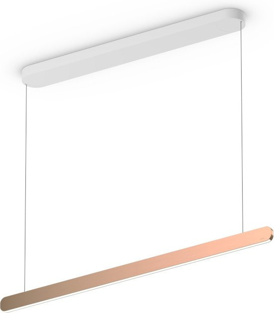 Occhio Mito linear volo 100 up LED-Pendelleuchte in Weiß matt mit Rose Gold Kopf für die Tischbeleuchtung inklusive Occhio air Modul und x-tra warm LED (2200K - 3500K) - Bild 1