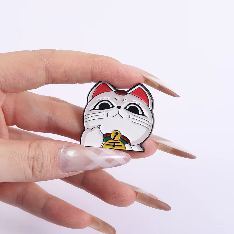 QIHE JEWELRY Brosche, Emaille, Katze, Unisex - Bild 3