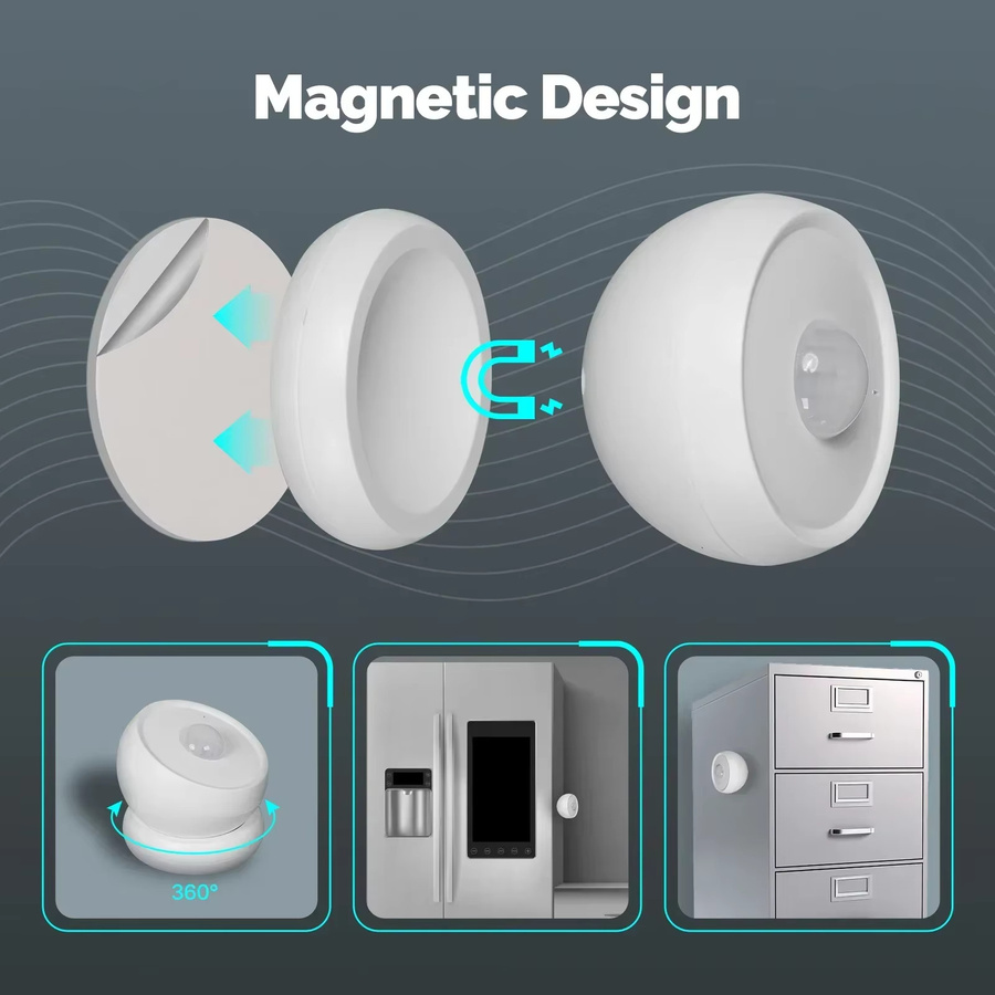 MOES Zigbee PIR-Bewegungssensor mit Magnetfuß in Weiß für Tuya Smart Life App zur Haussicherheit - Bild 3