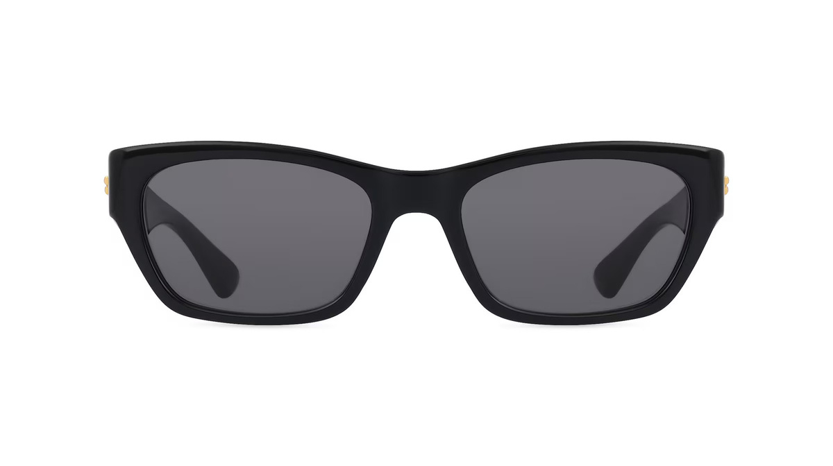 Bottega Veneta BV1143S Sonnenbrille Butterfly, Vollrand, Kunststoff, Damen, schwarz, grau - Bild 1