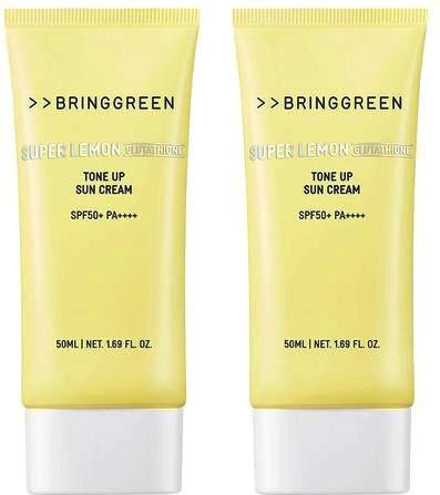 BRING GREEN Super Lemon Glutathione Tone Up Sonnencreme-Set, 2x 50 ml, Beige - Bild 1