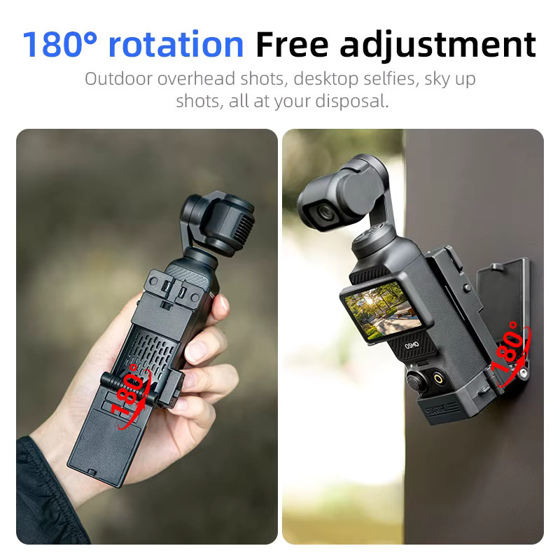 Magnetische Clip-Halterung für DJI Osmo Pocket 3, 4 und 4P in Schwarz für Radfahren, Vlogging und Tisch-Aufnahmen - Bild 5