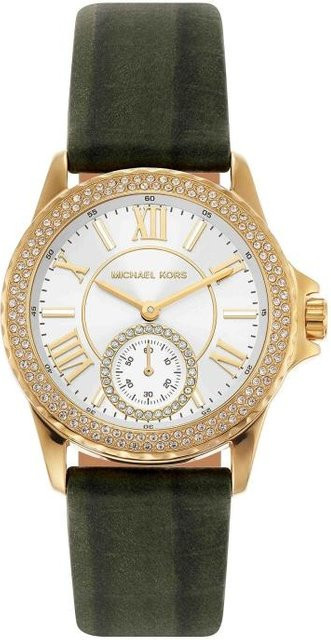Michael Kors Armbanduhr, Quarz, Edelstahl, Leder, Schwarz, Gold, Damen - Bild 1