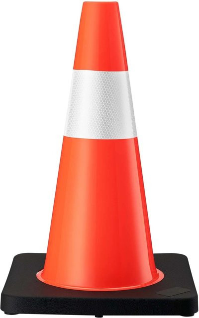 Wiltec Verkehrskegel in Orange aus PVC und Gummi, Höhe: 45 cm - Bild 1