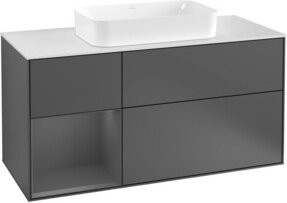 V&B Finion Waschtischunterschrank mit Wandbeleuchtung, Anthrazit, Breite: 120 cm, Tiefe: 50,1 cm, Höhe: 50,1 cm - Bild 1
