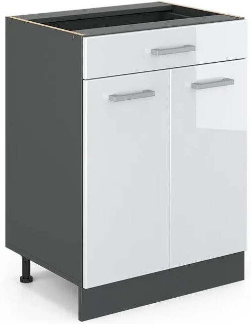 Vicco Küchenunterschrank R-Line in Weiß Hochglanz oder Anthrazit mit Schublade, Breite: 60 cm - Bild 1