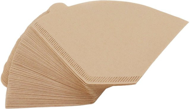 TOMTOP JMS 100 Stück Einweg Kaffee Filter aus ungebleichtem Naturpapier in Beige für 2 bis 4 Tassen - Bild 1