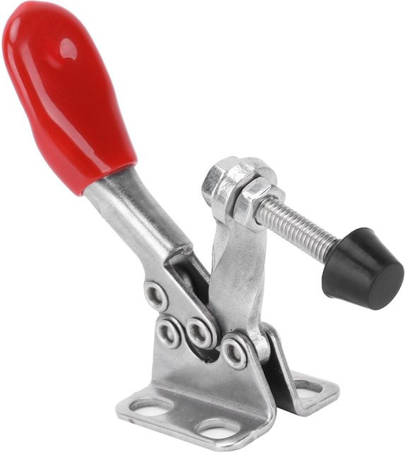 Kniehebelspanner Edelstahl Schnellschweißvorrichtung von KONNWEI in Grau mit 27 kg Spannkraft GH-201-ASS - Bild 1