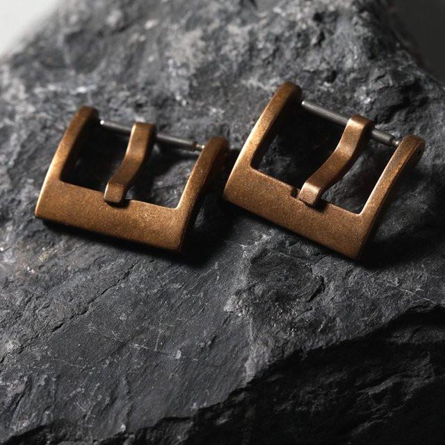 Uhrenzubehör Bronzeschnalle Raystray, Kupferoxid, 18mm, 20mm - Bild 1